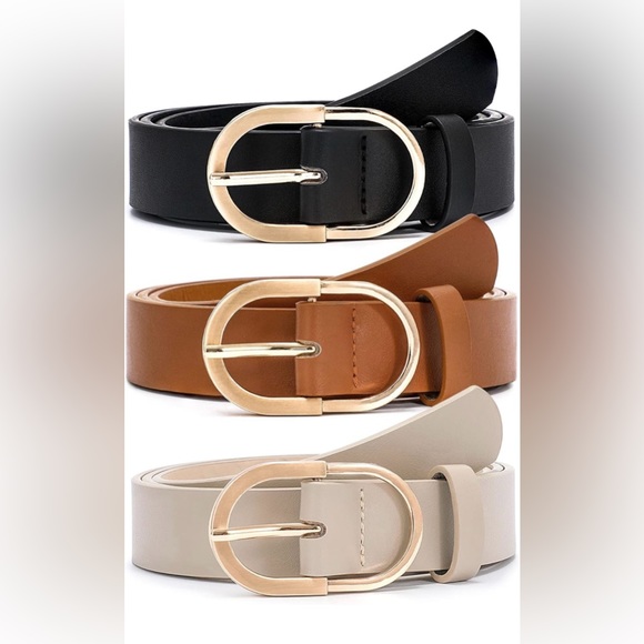 VONMELLI 3 Pack Women's Leather Belts for Jeans Pants Fashion - Picture 5 of 5